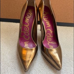 Sam Edelman Gold Size 9M Leather Upper
